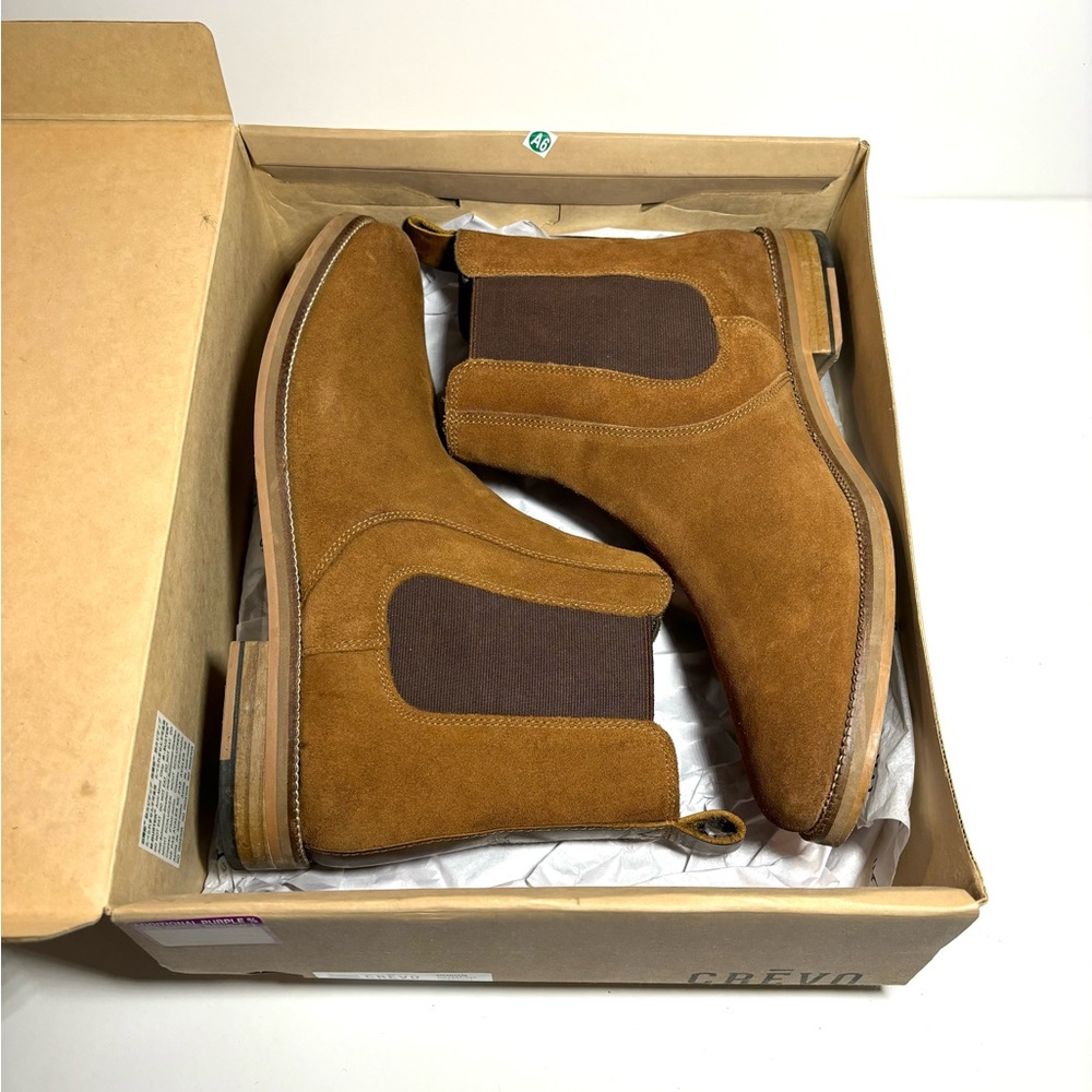 Crevo Brown Suede Chelsea Boots Shoes